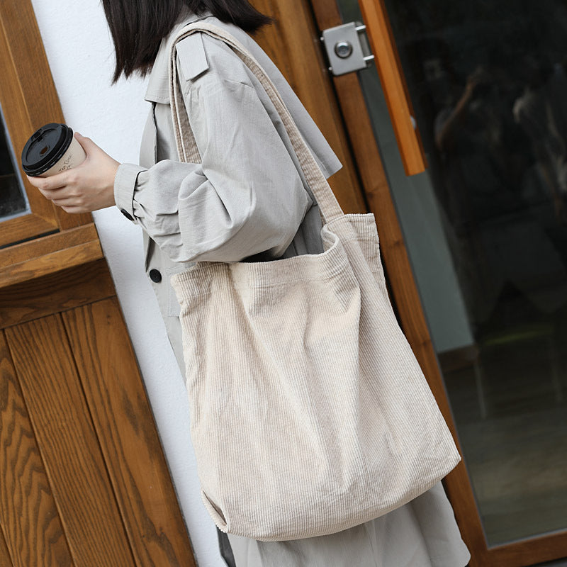 Large-capacity Shopping Bag, Casual And Artistic Canvas Tote Bag