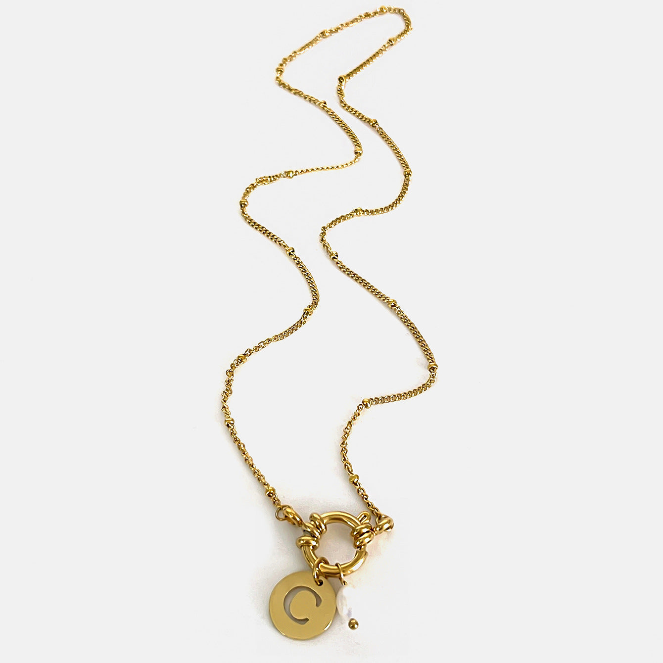 Stylish Womens Necklace With A Pearl Pendant