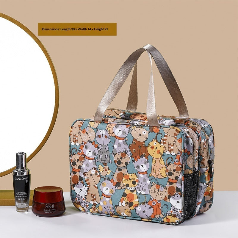 Cosmetic Storage Makeup Bag Large Capacity Double-layered