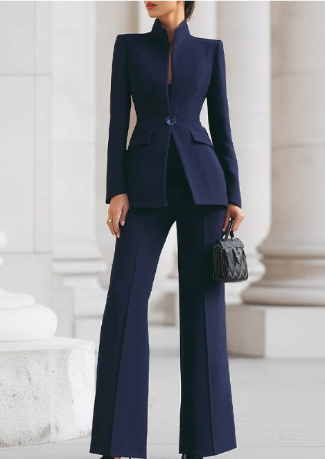 Navy Blue Blazer And Trousers 2-Piece Suit