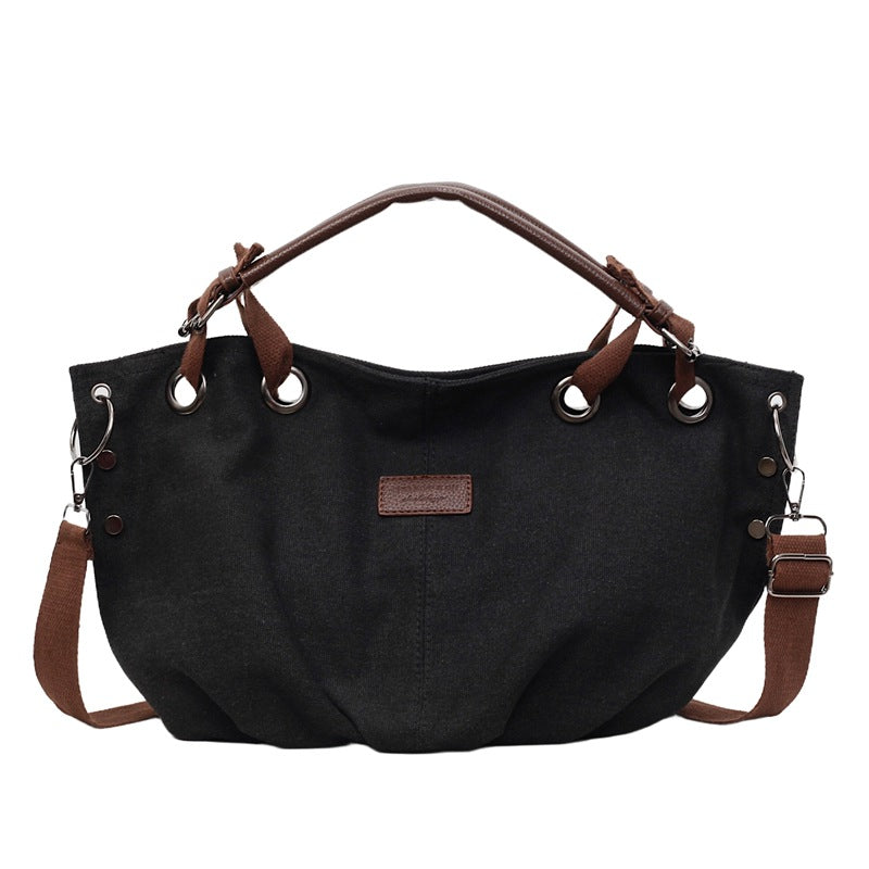 Women's Commuter Large-Capacity Workwear Canvas Shoulder Crossbody Bag