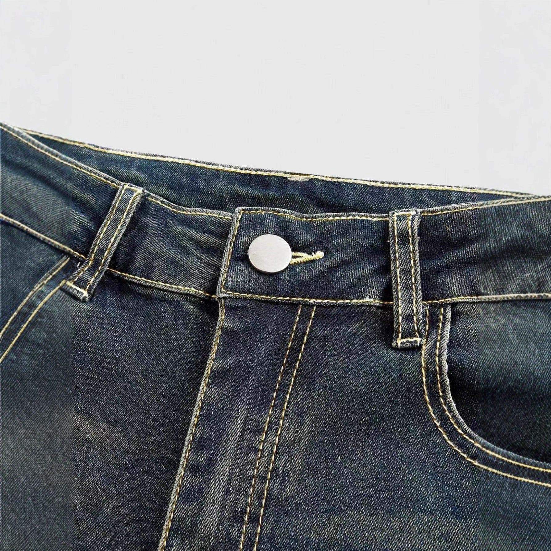 Retro Embroidered Flared Jeans