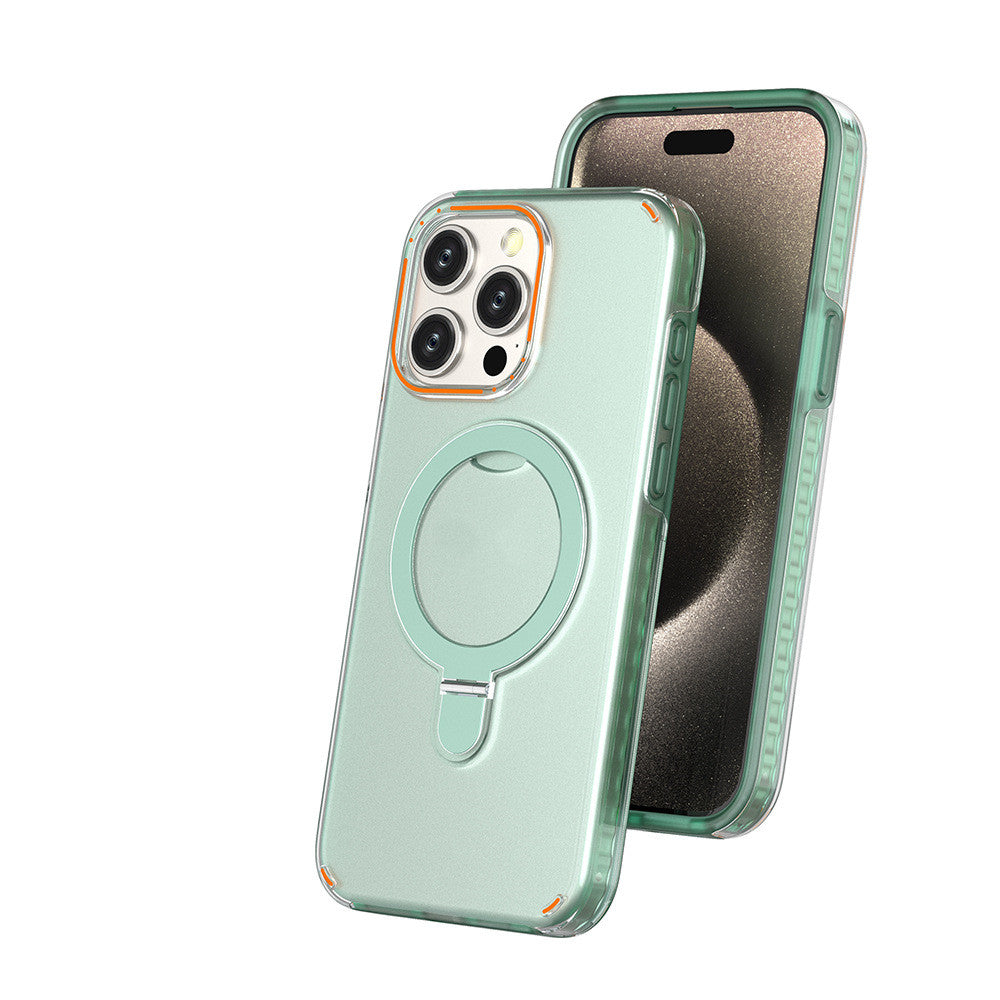 Nuova custodia per telefono con supporto magnetico colorato con supporto per custodia di ricarica wireless trasparente magnetica Magesafe per telefono