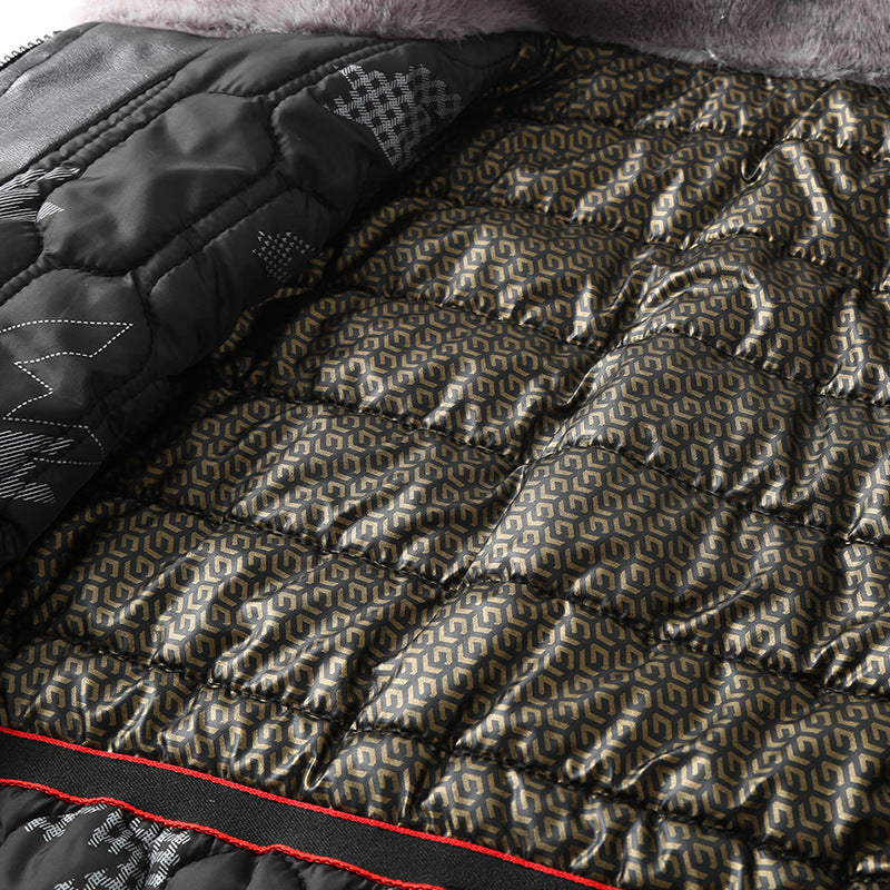 Men's Casual Windproof Hooded Fleece-lined Jacket