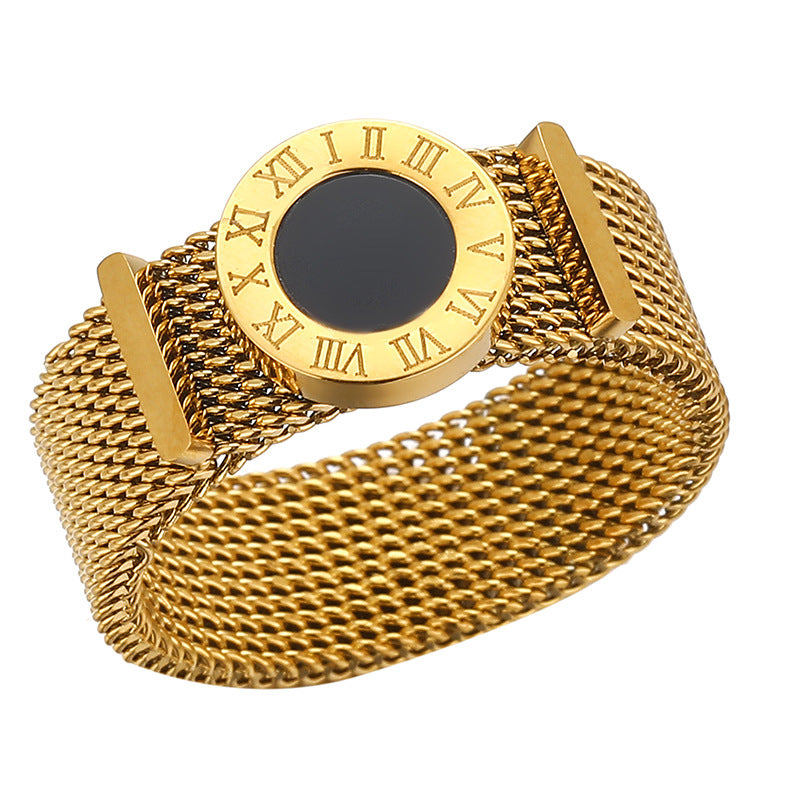 Stainless Steel Roman Numeral Ring Belt Chain