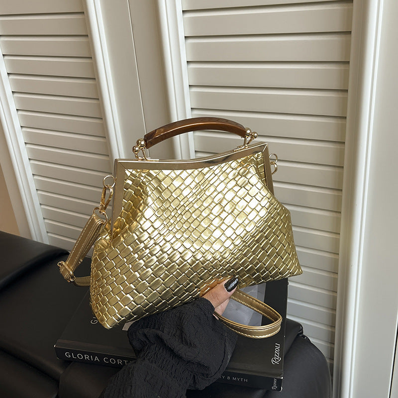 Large-capacity Vintage Tote Bag With Flap Closure