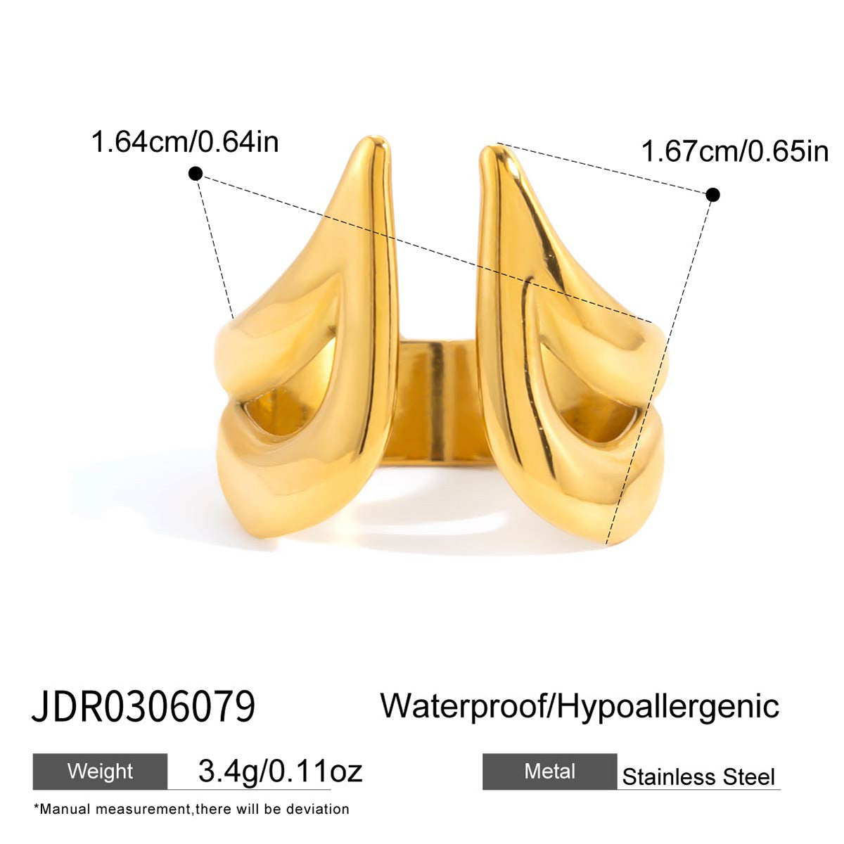 Women's Creative All-Match Geometric Line Titanium Steel Ring