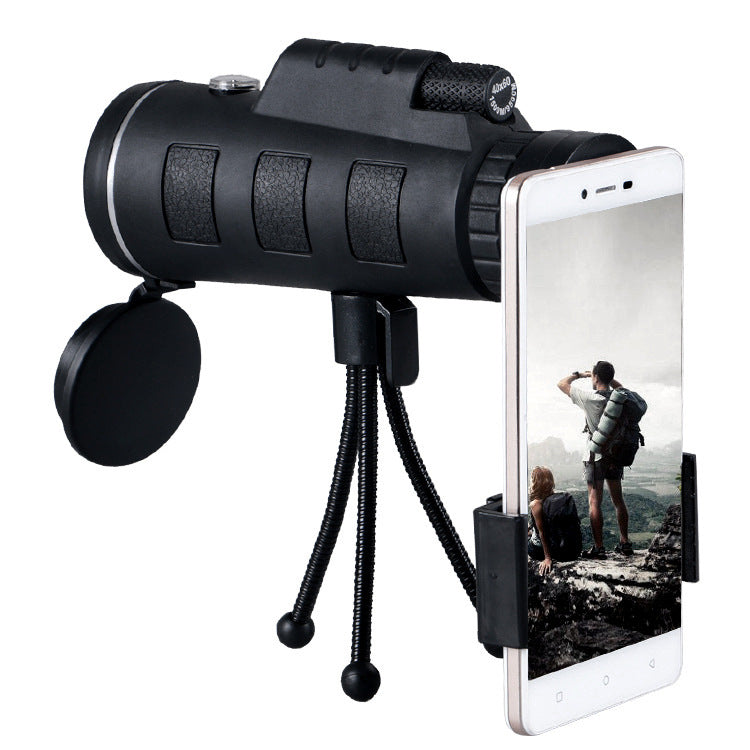 Compatibile con Apple, telescopio monoculare con zoom e bussola, clip per telefono, treppiede