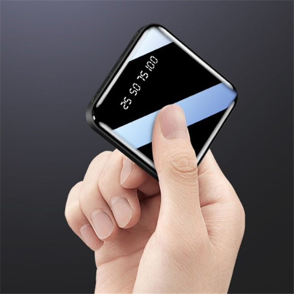 Mini Power Bank da 20000 mAh con display digitale a specchio portatile