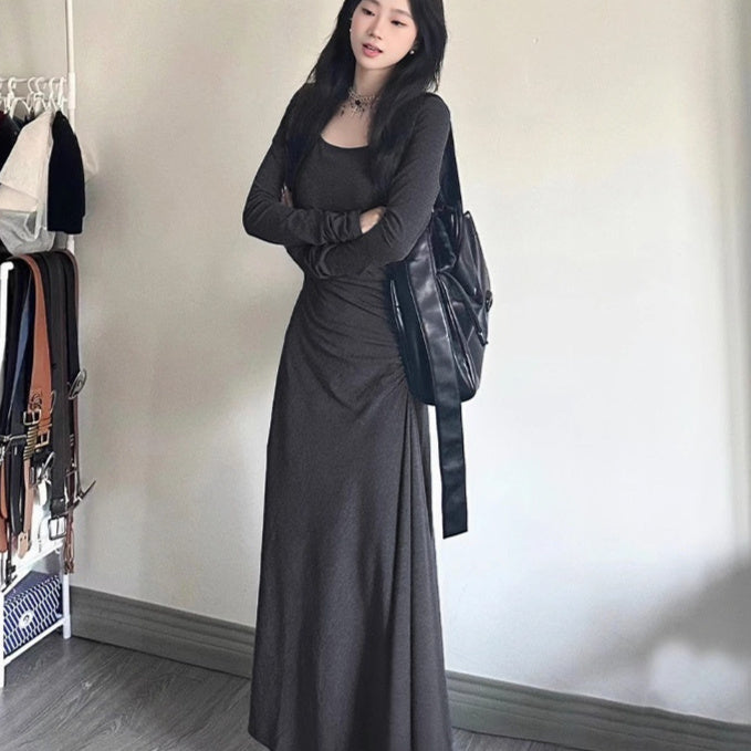 French Slim-fit Elegant Long-sleeved Dress For Women
