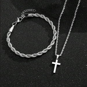 Silver Cross, Two Pieces