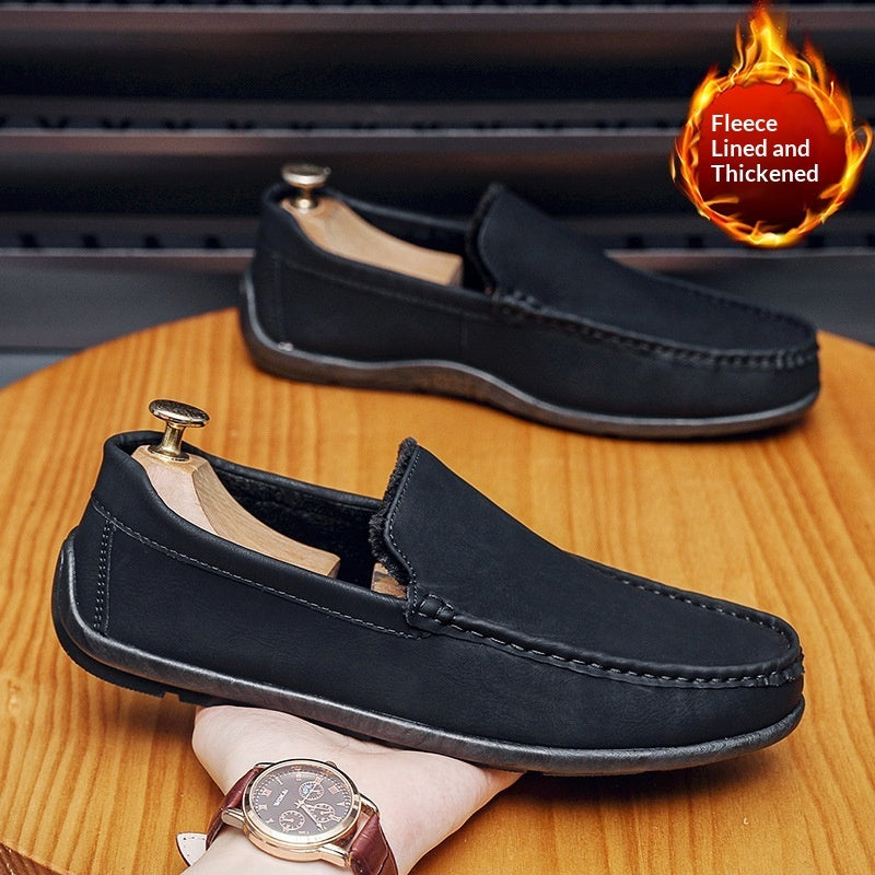 Men's Casual Slip-on Shoes With Soft Soles And Soft Uppers