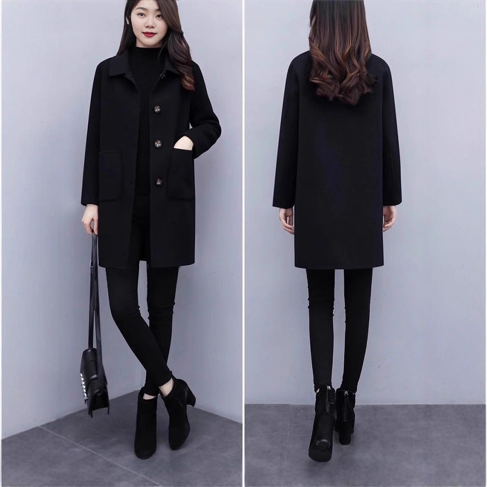 Loose Mid-length Korean Version Oversized Wool Coat
