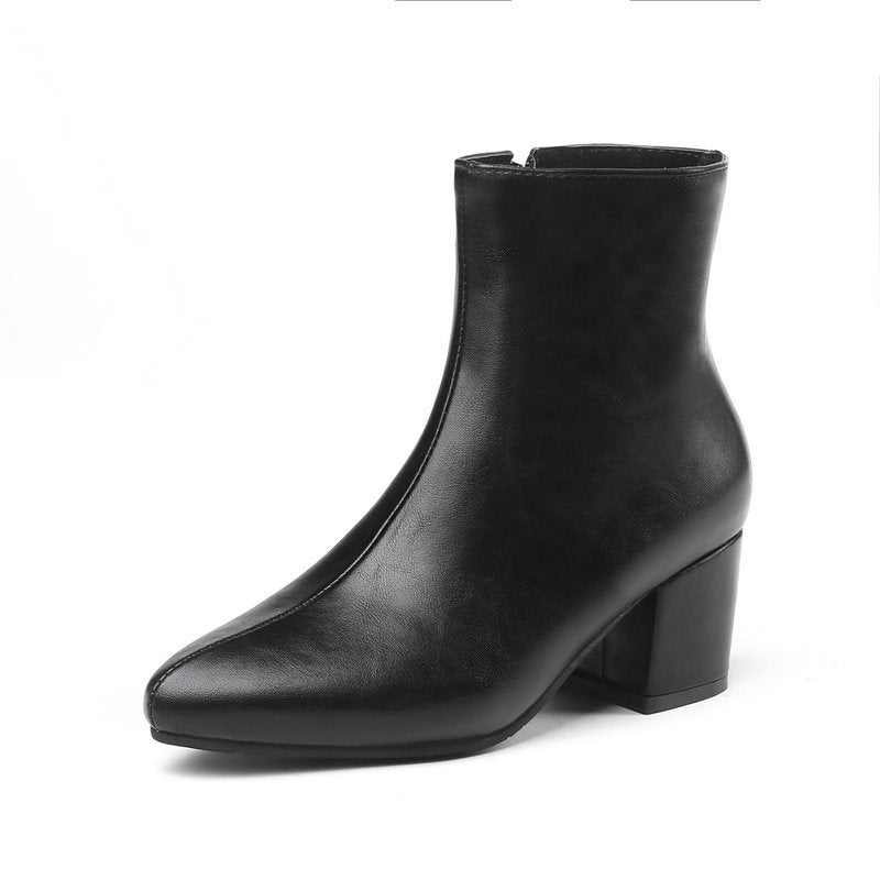 New Stylish Women's Ankle Boots With Zippers