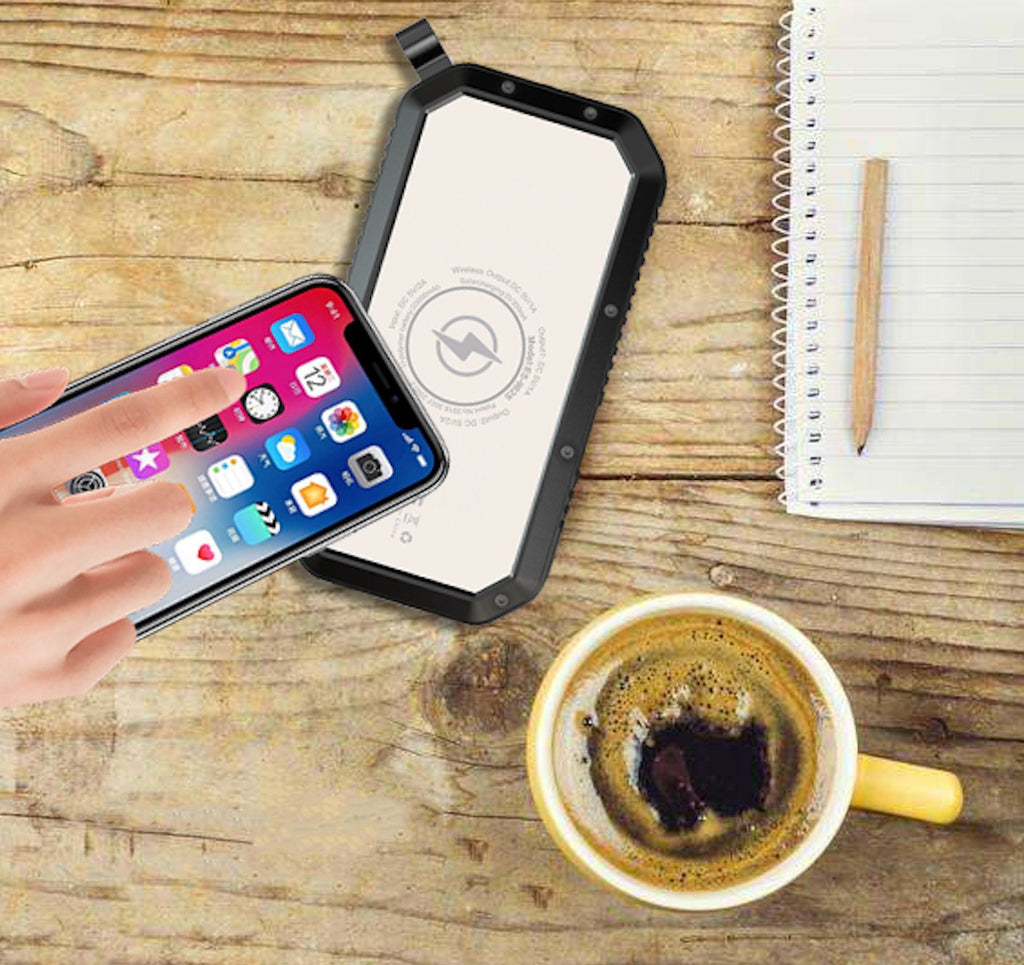 Accessori per telefono con powerbank solare wireless e torcia
