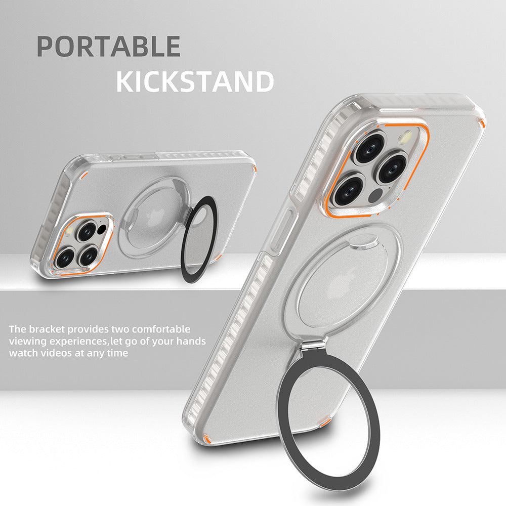 Nuova custodia per telefono con supporto magnetico colorato con supporto per custodia di ricarica wireless trasparente magnetica Magesafe per telefono