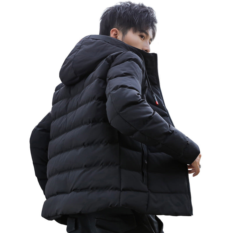 Down Padded Jacket Trend Men's Short Winter Warm Cotton Hooded Youth Winter Jacket