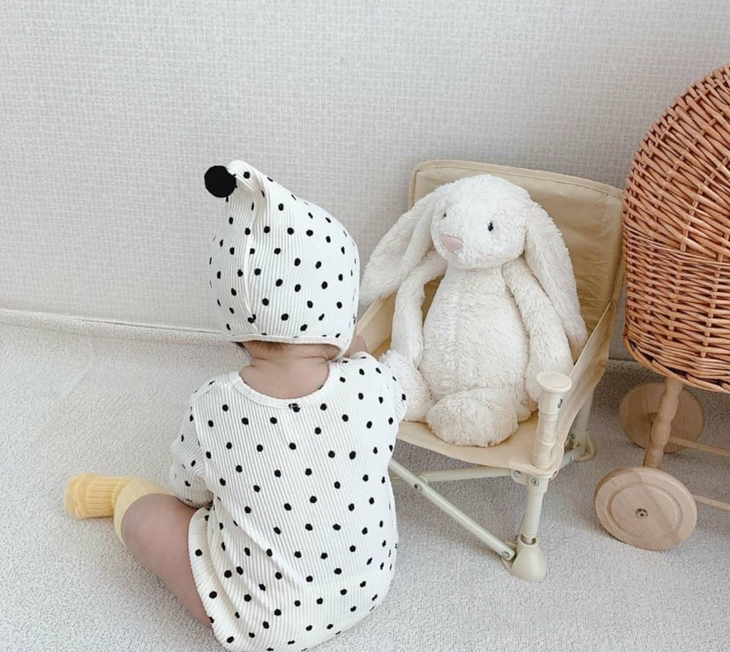 Baby Boys Girl Clothes Newborn Boys Girls Romper Jumpsuit hats Long Sleeves White Blue Playsuit For Newborn Kids