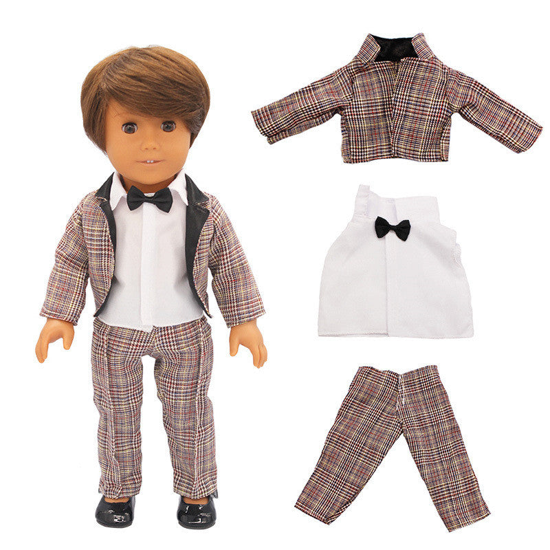 Male Doll Clothes Suit Suit 18 Inch American Girl Simulation Doll Clothes Accessories Doll Clothes