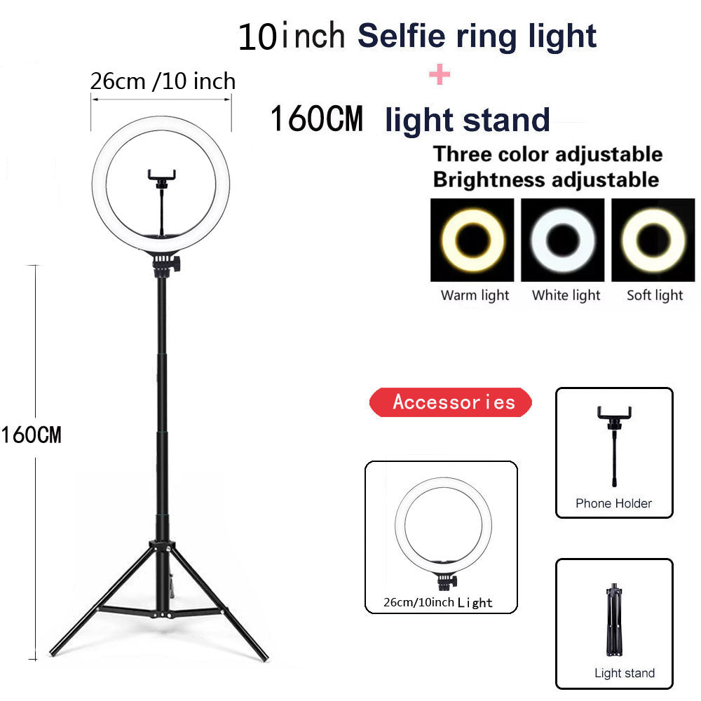 Compatibile con Apple, luce video, luce dimmerabile, luce ad anello LED per selfie, luce ad anello USB, con luce con cornice per treppiede