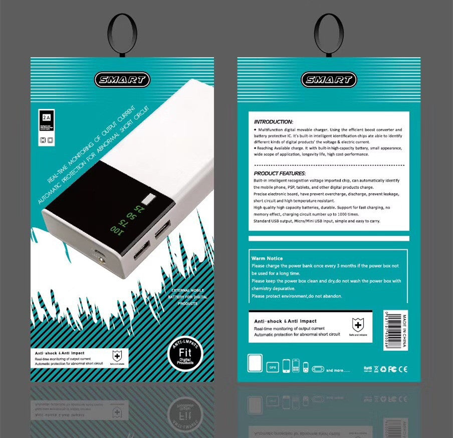 Nuovo Power Bank da 20000 mAh, Power Bank di riso nero, Power Bank personalizzato