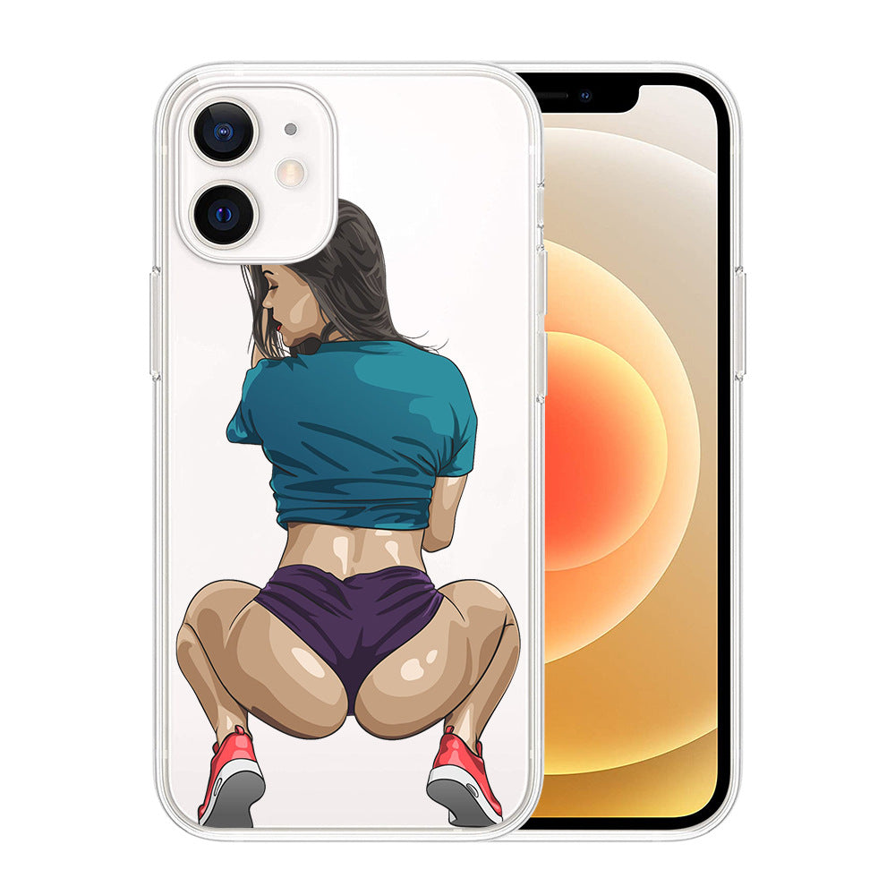 Custodia per telefono cellulare con stampa personalizzata e motivo di bellezza sexy