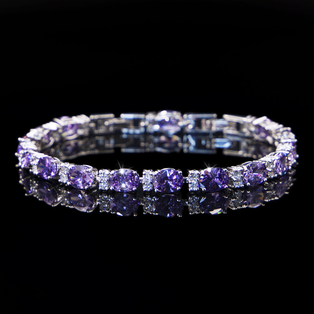Summer Accessories Simple Crystal Colored Zircon Bracelet