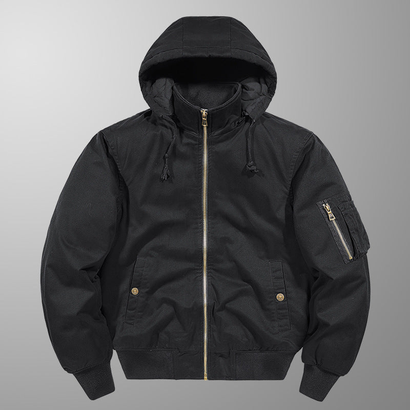 Men's Casual Hooded Padded Work Jacket