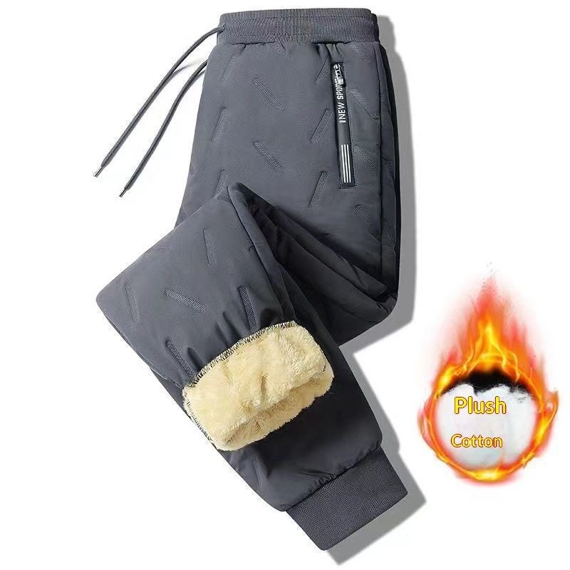 Men's Fleece Straight-leg Casual Pants
