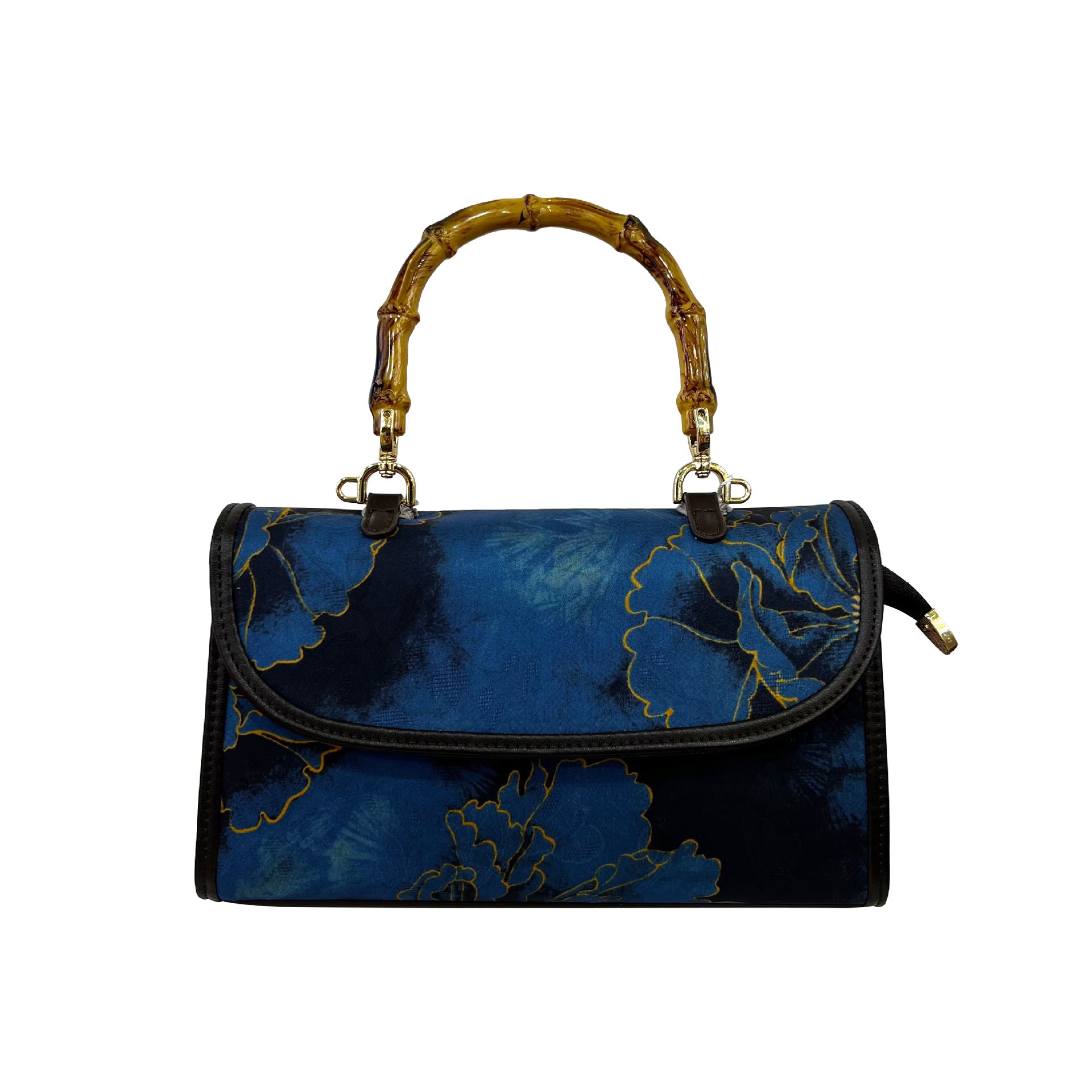 Vintage Chinese-style Handbag With Atmospheric Retro Patterns Made From Xiangyun Silk
