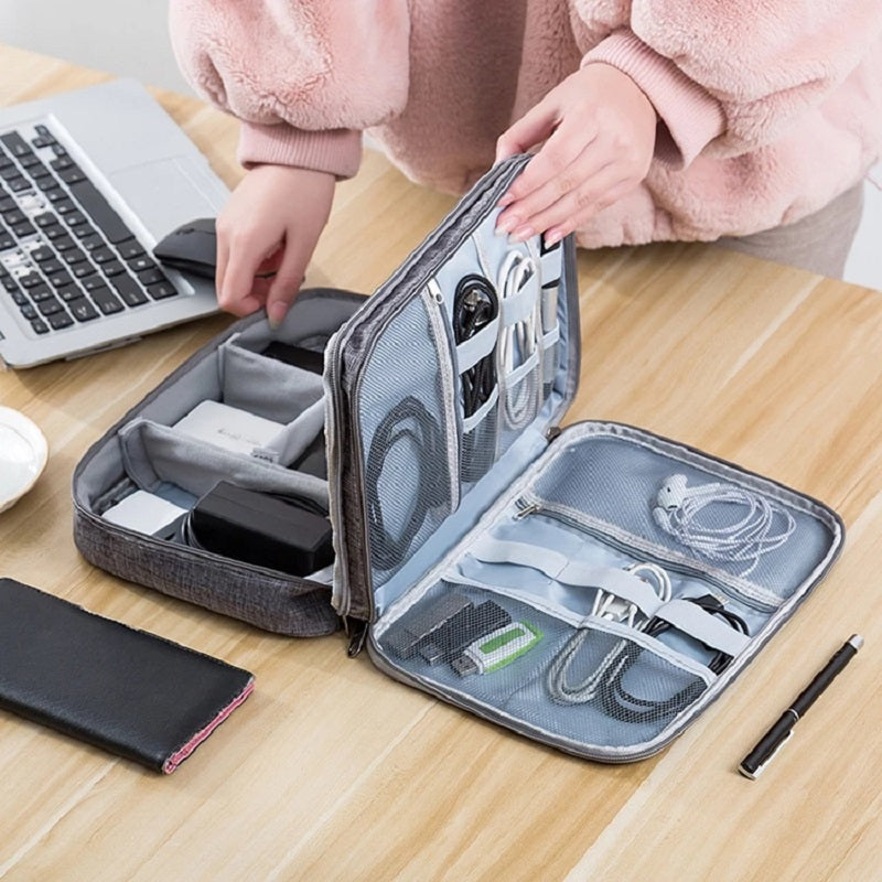 Electronics Organizer Travel Cable Organizer Bag Waterproof Portable Digital Storage Bag Electronic Accessories Case Cable Charger Organizer Case Multifunctional Waterproof Storage Bag TRENDFLOW