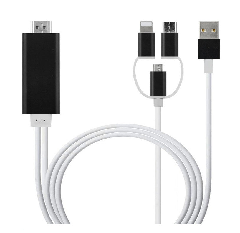Cavo di proiezione per telefono cellulare tre in uno da tipo C a HDMI
