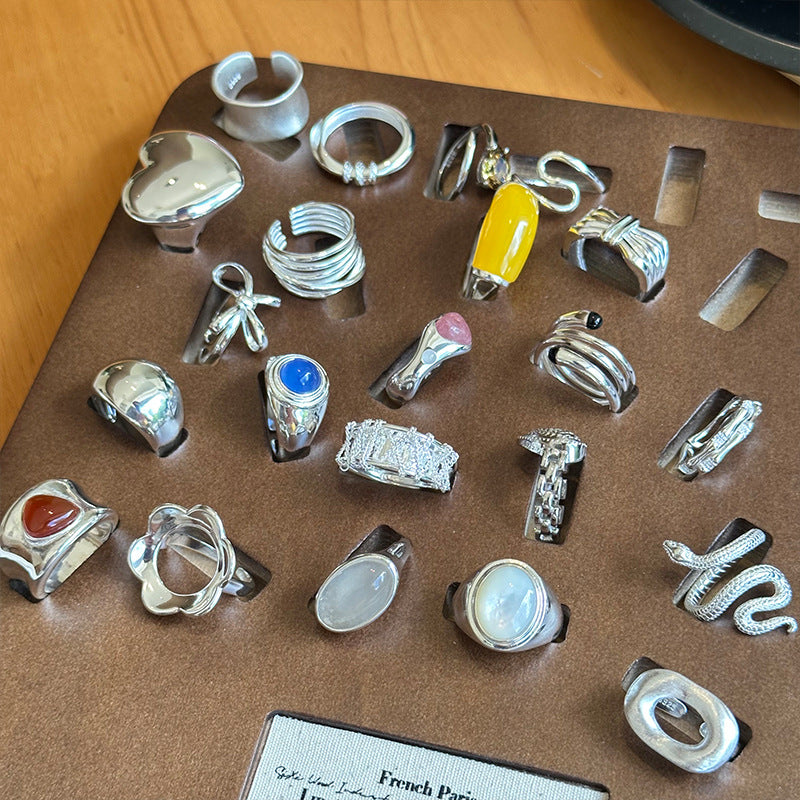 Heavy-duty Index Finger Ring S925 Sterling Silver Jewelry