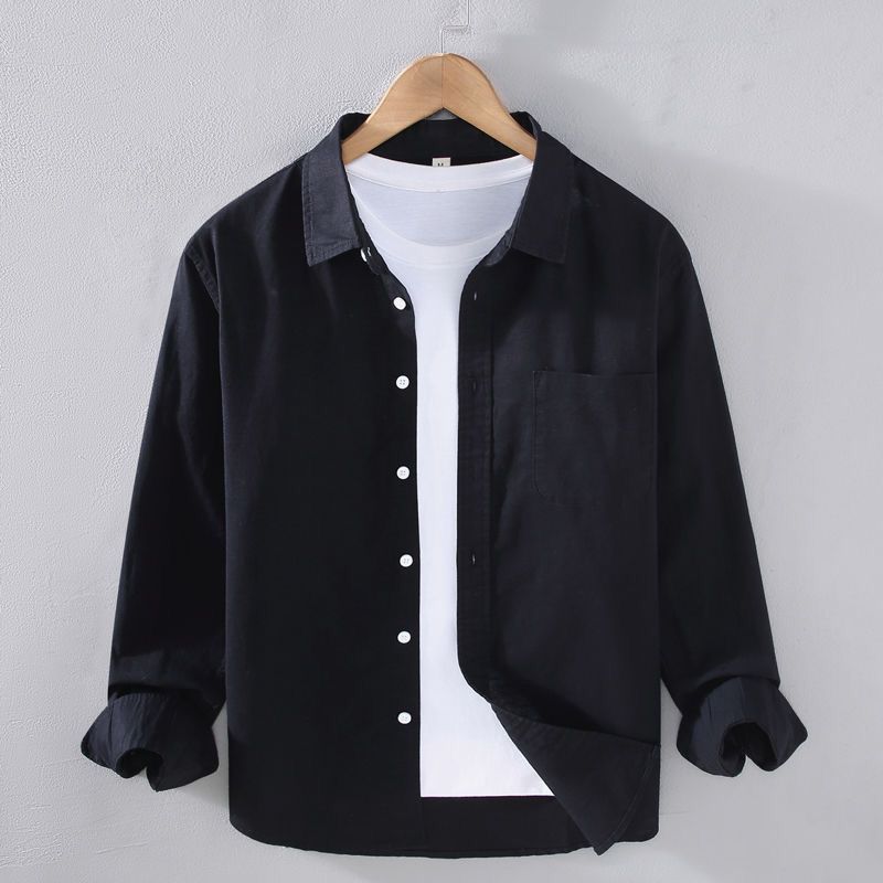 Men's Simple Casual Fashion Long Sleeve Shirt