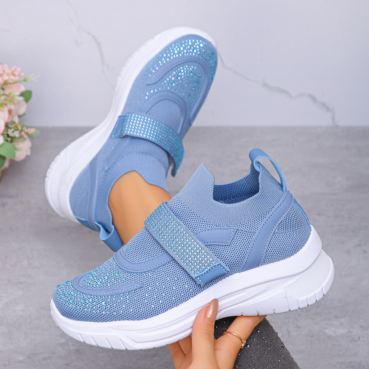 Deep-soled Breathable Wedge Sneakers For Women