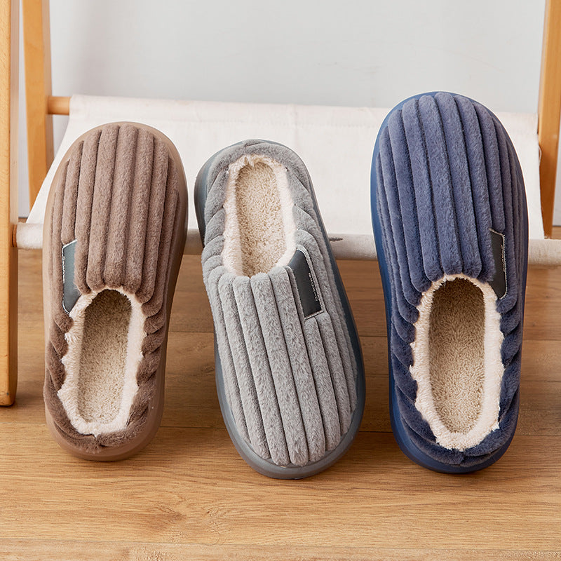 Warm, Plus-size Casual Slippers For Men