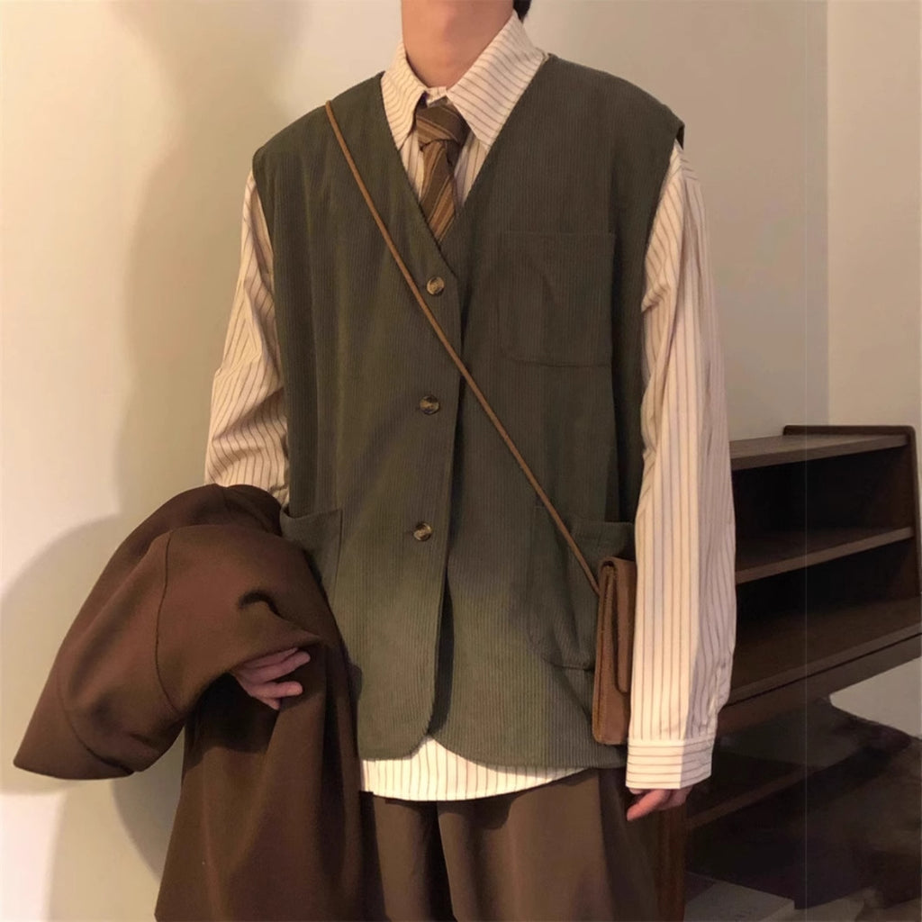 Men's Retro Multi-Pocket Work Vest