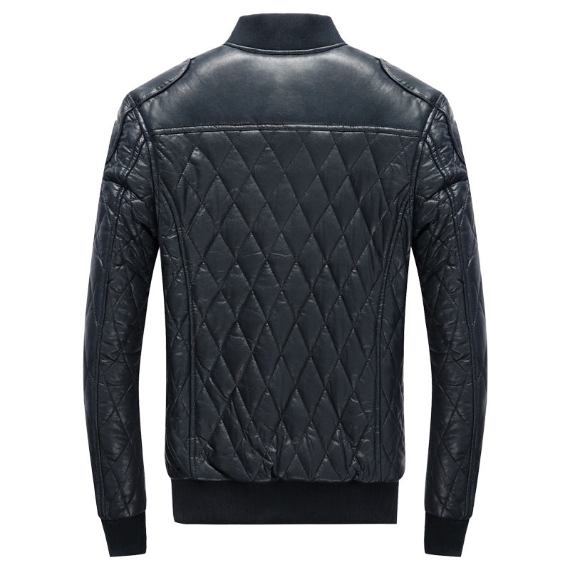 Giacca invernale in morbida pelle scamosciata da uomo