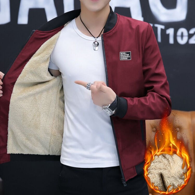 Giacca da uomo autunno e inverno più giacca in pile