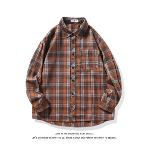 Coffee Gray Plaid
