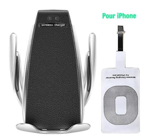 Caricabatterie wireless per auto da 10 W, ricarica wireless rapida a induzione con supporto per telefono per auto S5