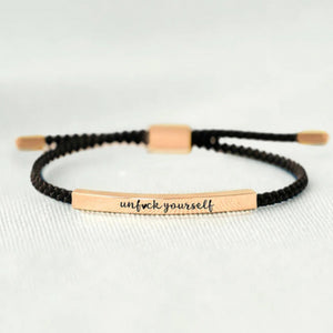 Rose Gold Black Rope