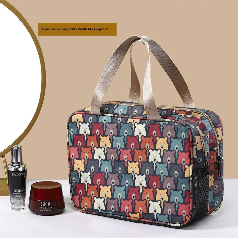 Cosmetic Storage Makeup Bag Large Capacity Double-layered