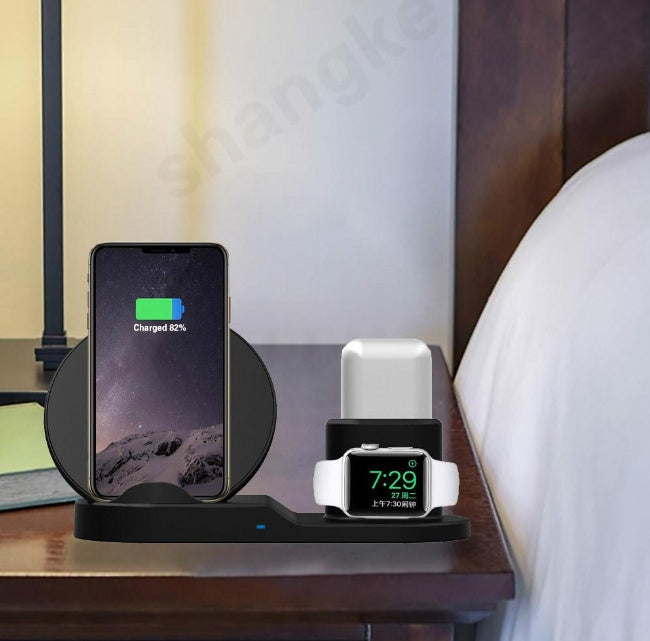 Compatibile con Apple, caricabatterie wireless 3 in 1