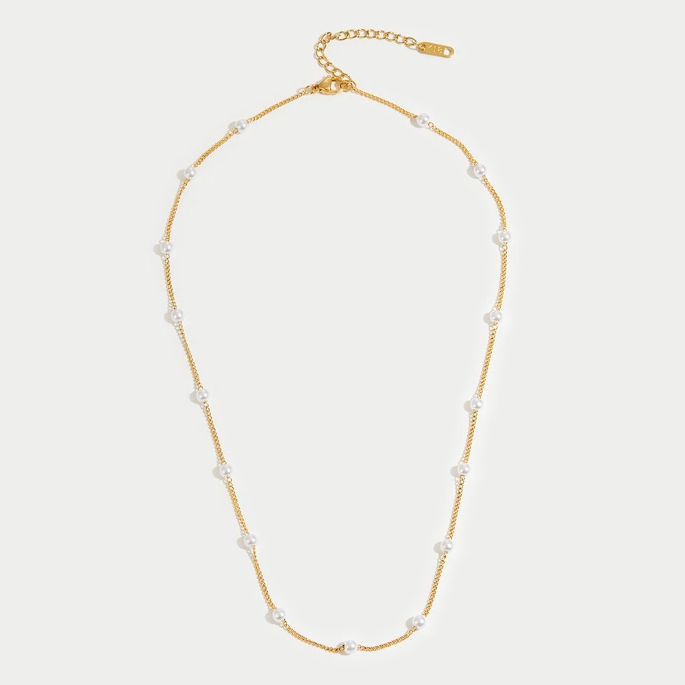 Titanium Steel Pearl Necklace For Women