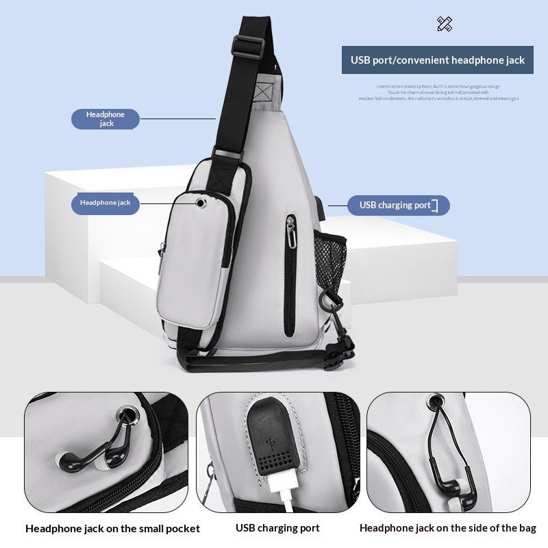 Large-capacity Fashionable Chest Backpack For Outdoor Activities