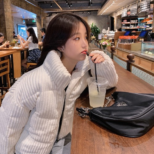 Giacca corta calda invernale in cotone