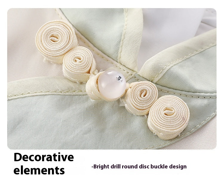 Girls Chinese Style Traditional Short Sleeve Horse-face Skirt Kids Clothes Two-piece Suit