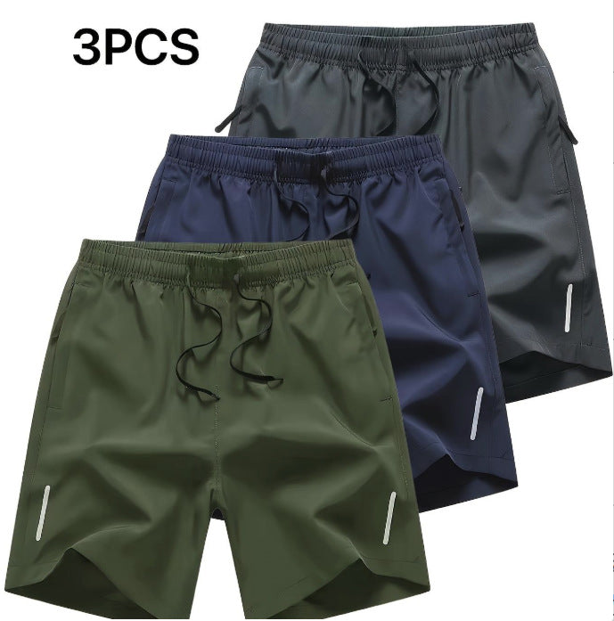 Fashionable Zippered Pocket Casual Men's Shorts