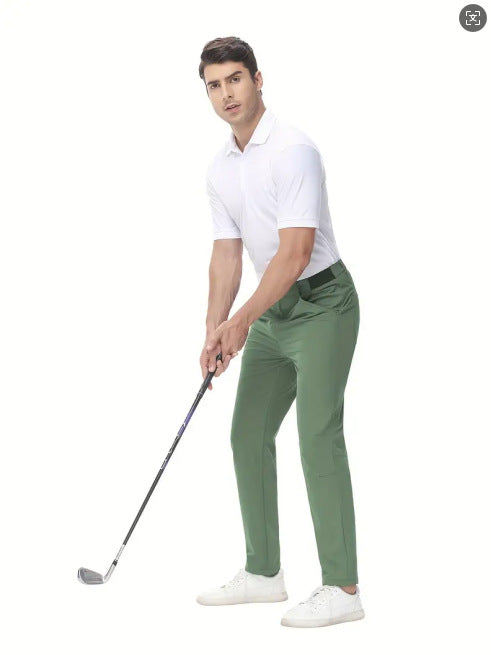 European And American Men's Solid Color Casual Golf Pants
